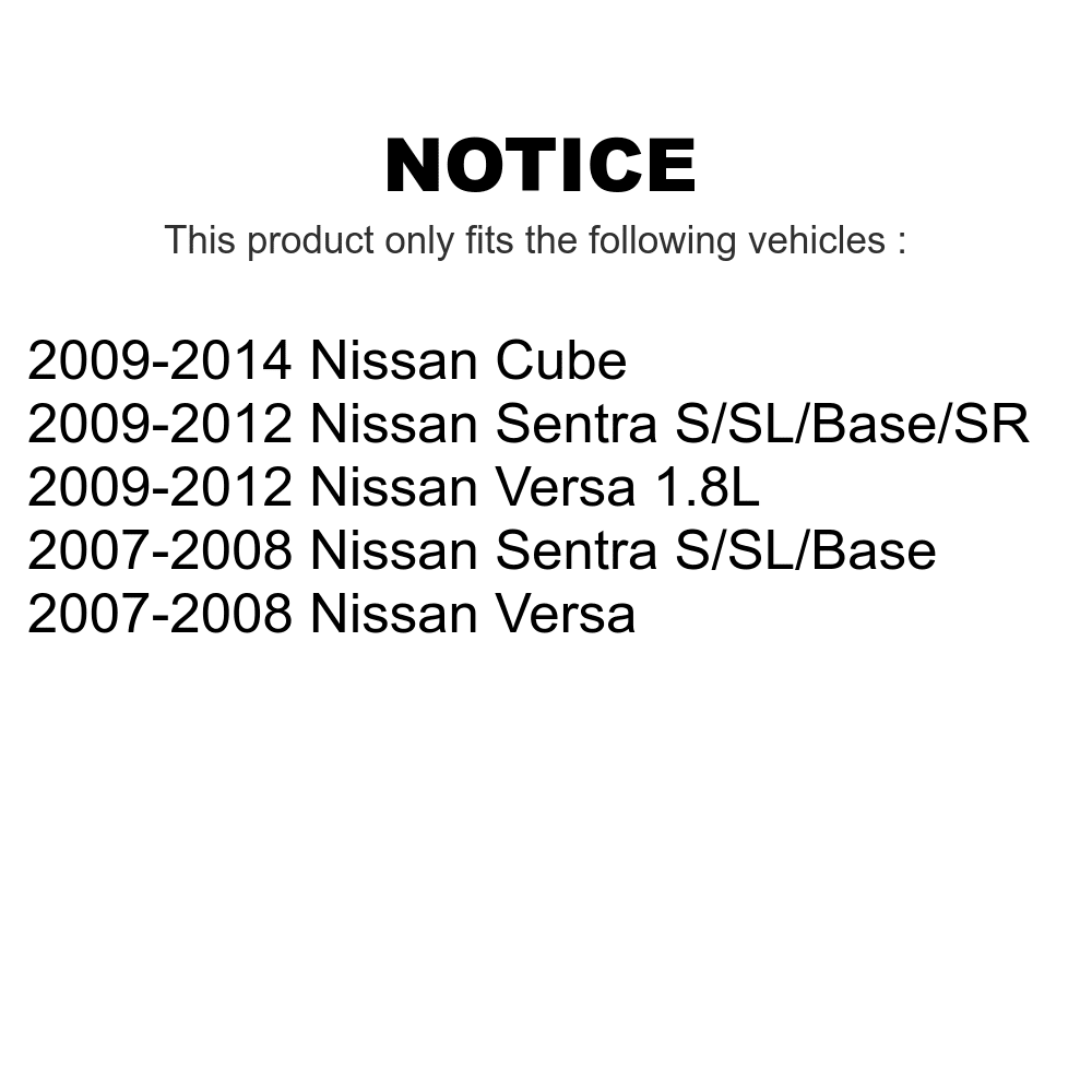 Transit Auto - Rear Brake Drum Shoes Kit For Nissan Sentra Versa Cube K8N-100220