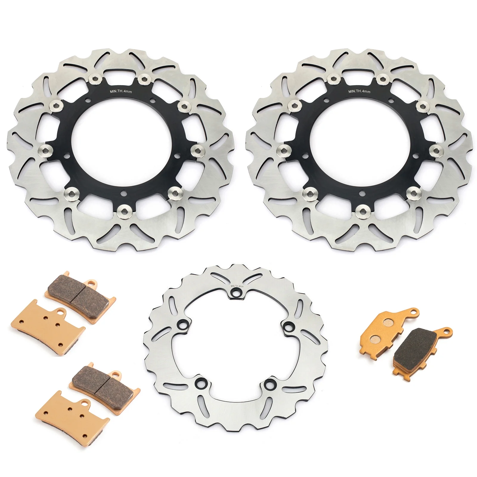 Front Rear Brake Discs Rotors Pads For YAMAHA MT-09 / ABS 2014-2021 XSR 900 ABS 2016-2021