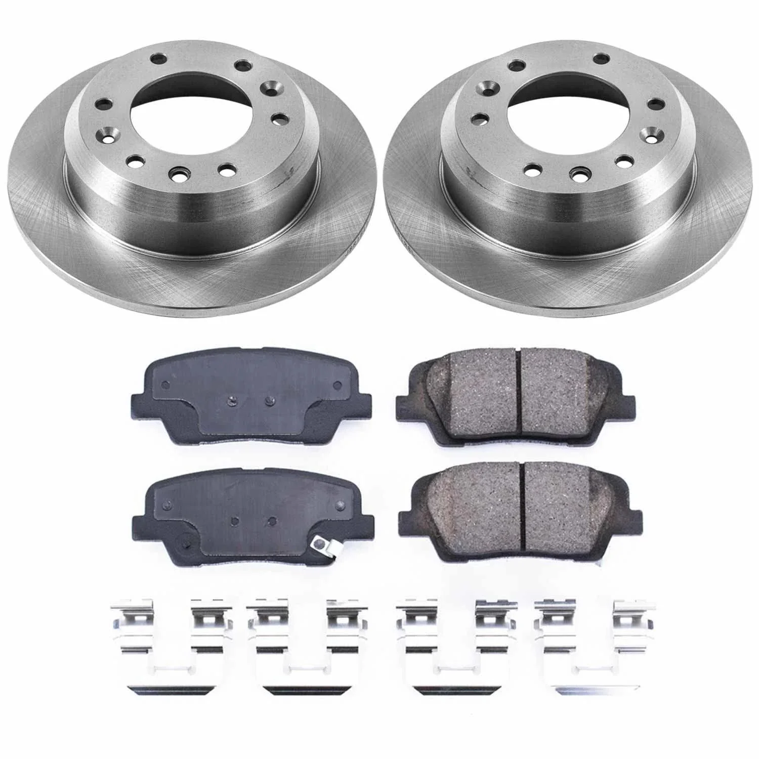 Power Stop Rear Stock Replacement Brake Pad and Rotor Kit KOE5906 Fits 2012 Kia Sedona