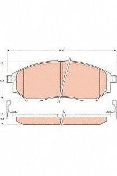 TRW TPC0888 Premium Ceramic Front Disc Brake Pad Set Fits select: 2009-2013 INFINITI G37, 2013-2014 NISSAN MURANO