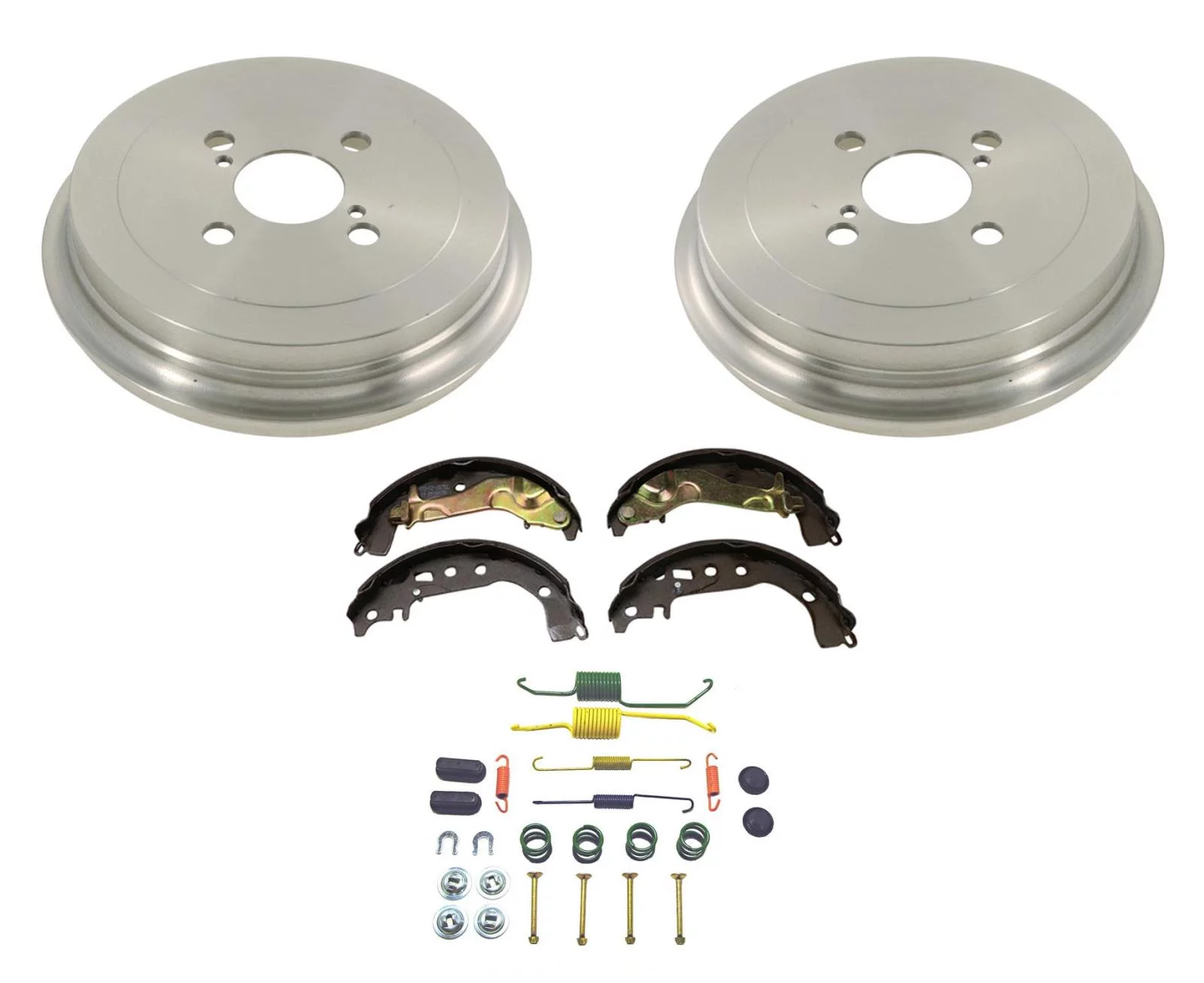 For Toyota Yaris 15-18 Rear Brake Drums and Brake Shoes W/ Springs Hardware