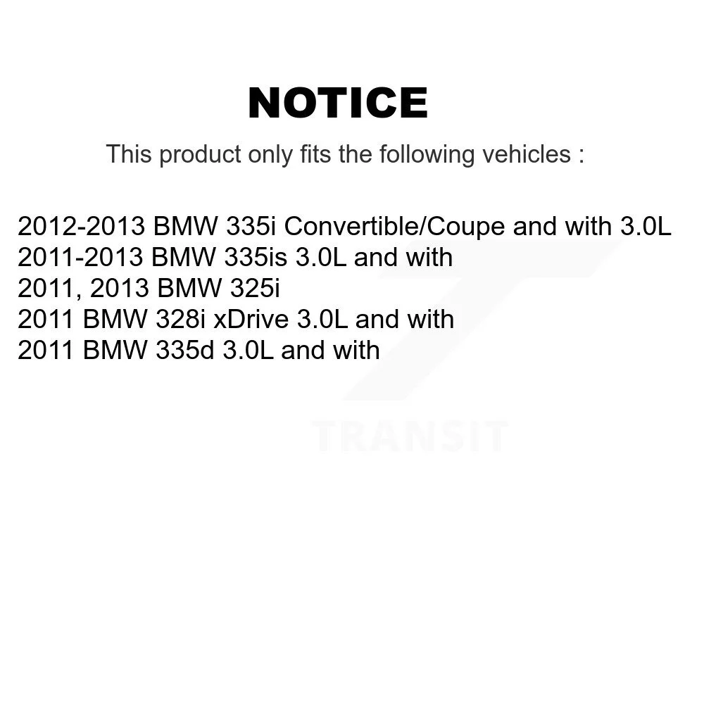 Mpulse Front Rear Disc Brake Pads Wear Sensor (4 Pack) For BMW 328i xDrive 335i 335d 335is 325i KSE-100212