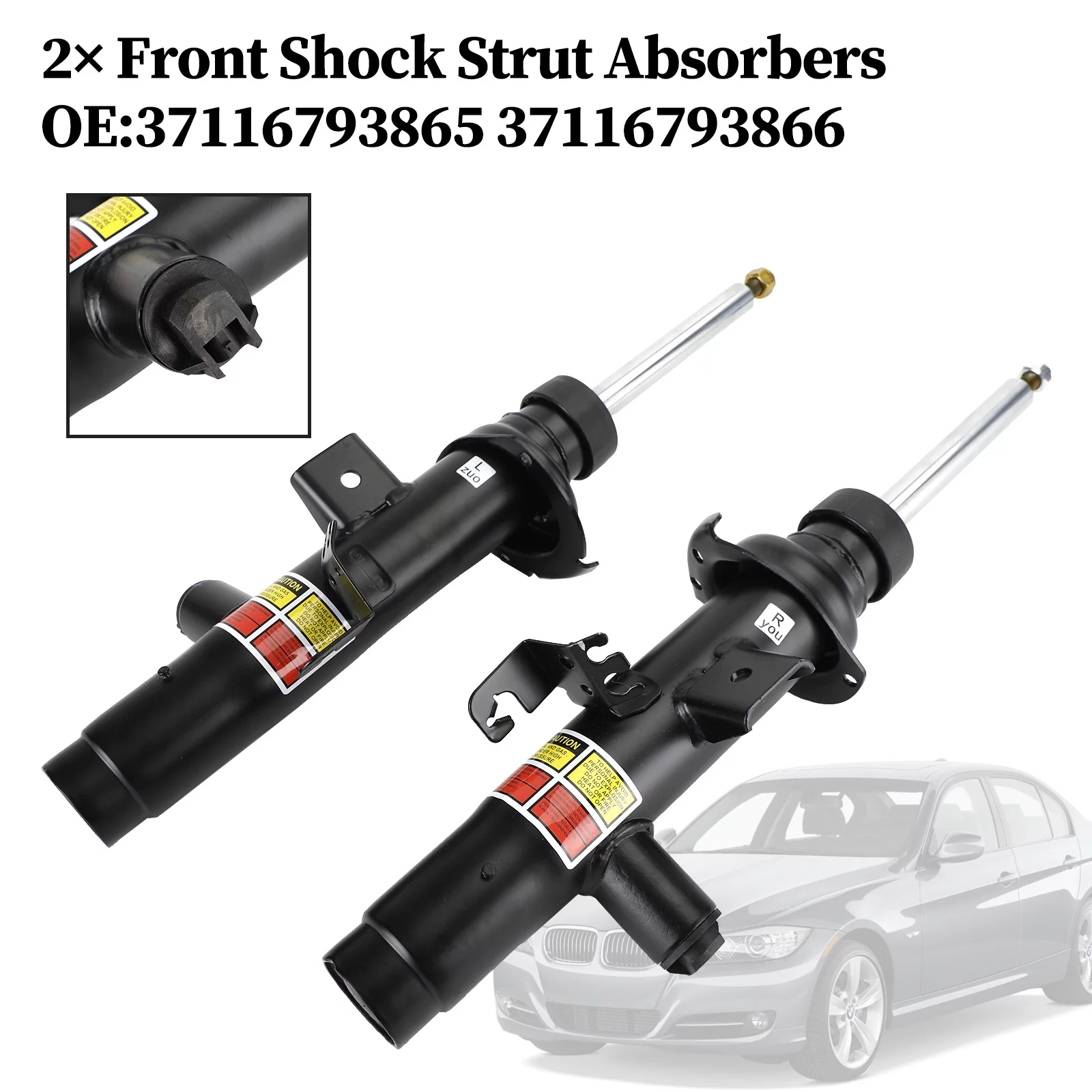 Mad Hornets 2pcs Front Shock Strut Absorbers for BMW 3 F30 320i 328i 37116793865 37116793866
