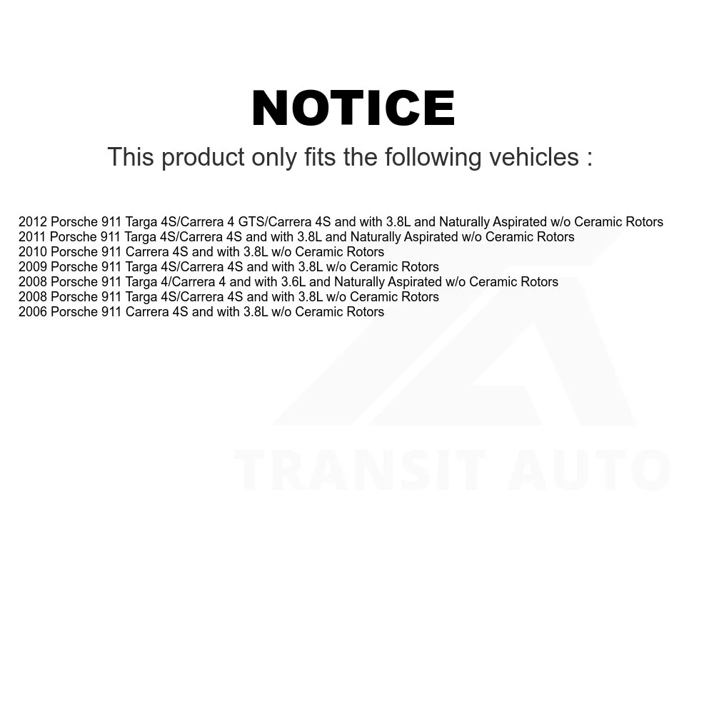 Mpulse Front Disc Brake Pads Wear Sensor (2 Pack) For Porsche 911 w o Ceramic Rotors KSE-100003