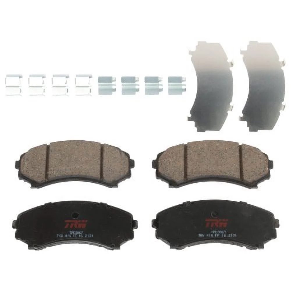 TRW TPC0867 Premium Ceramic Front Disc Brake Pad Set Fits select: 2004-2008,2010-2011 MITSUBISHI ENDEAVOR
