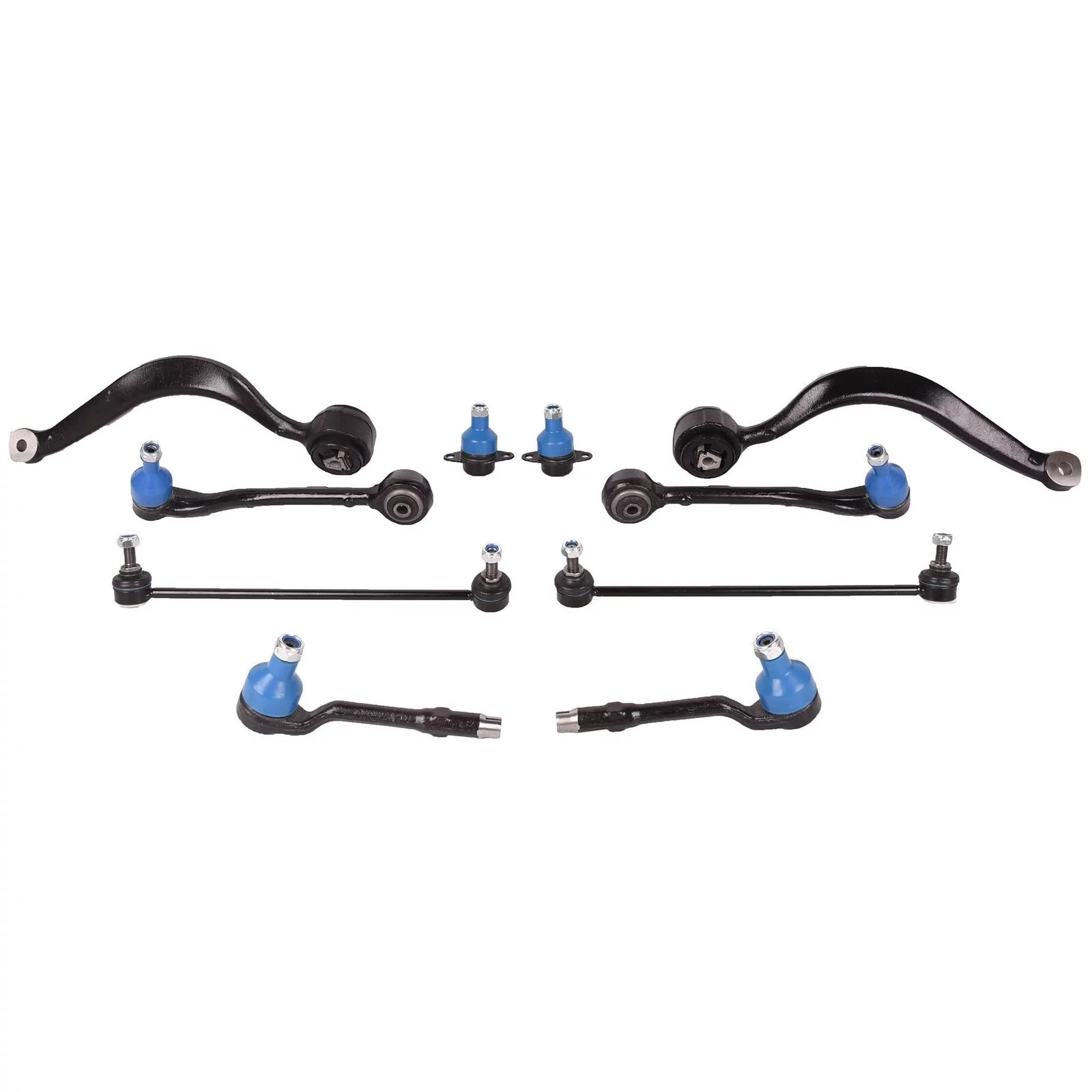10Pcs For BMW X5 E53 Front Lower Control Arms Sway Bar Link Ball Joint Kit