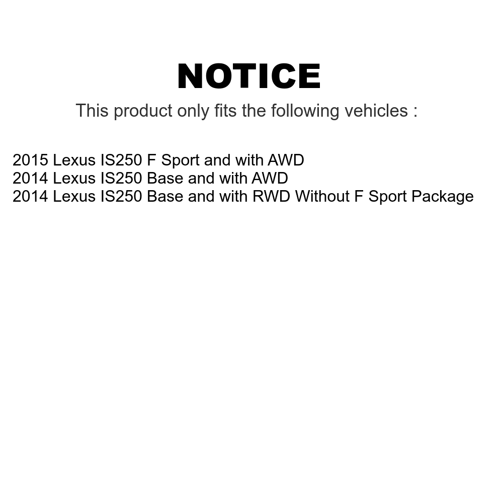 Transit Auto - Front Disc Brake Rotors And Ceramic Pads Kit For Lexus IS250 K8C-100405