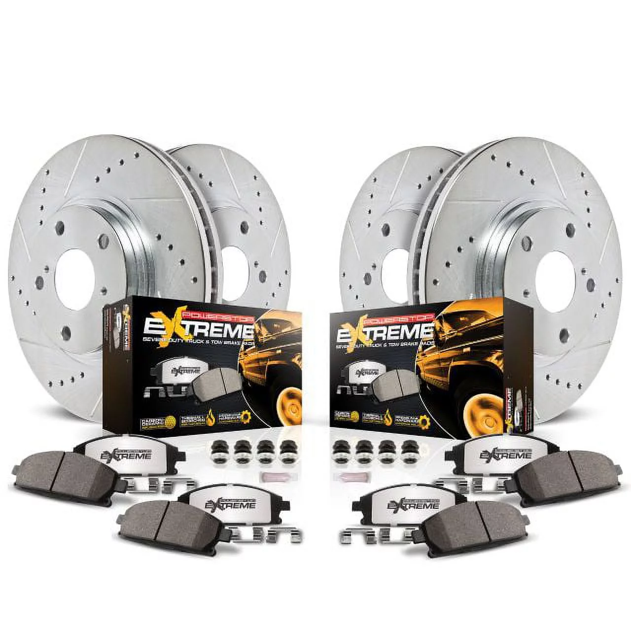 Power Stop Front and Rear Z36 Truck & Tow Brake Pad and Rotor Kit K7820-36