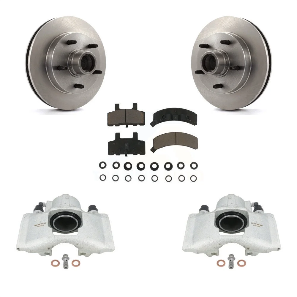 Transit Auto Front Disc Brake Caliper Rotors And Ceramic Pads Kit For 1994-1999 Dodge Ram 1500 RWD KC8-100731C