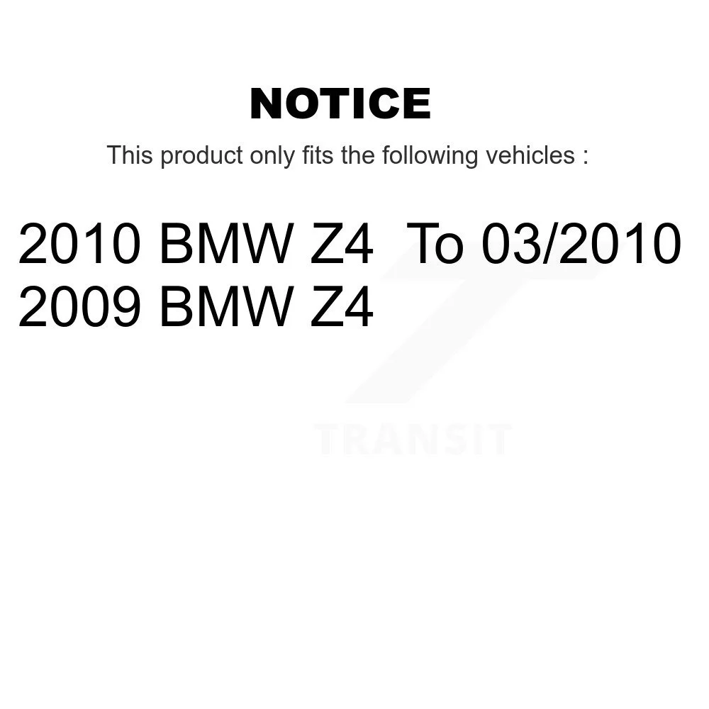 Transit Auto - Front Semi-Metallic Disc Brake Pads And Wear Sensors Kit For BMW Z4 KPW-100742