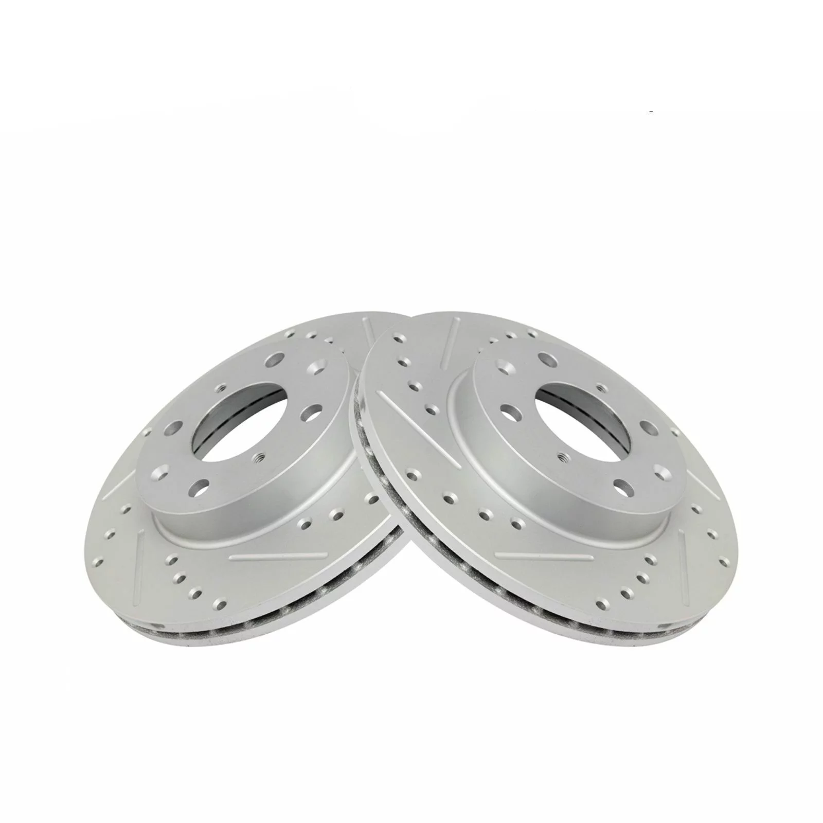 Teledu For Honda Performance Disc Brake Rotor Drilled & Slotted Front G-Coated Pair