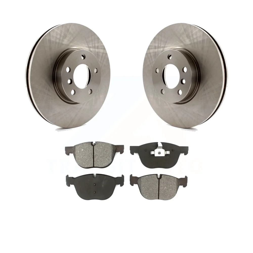 Transit Auto - Front Disc Brake Rotors And Semi-Metallic Pads Kit For BMW X5 X6 K8S-100537