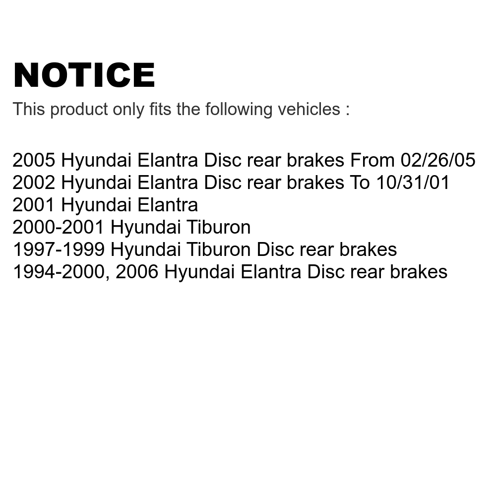 Front Rear Ceramic Brake Pads Kit For Hyundai Elantra Tiburon KCX-100187