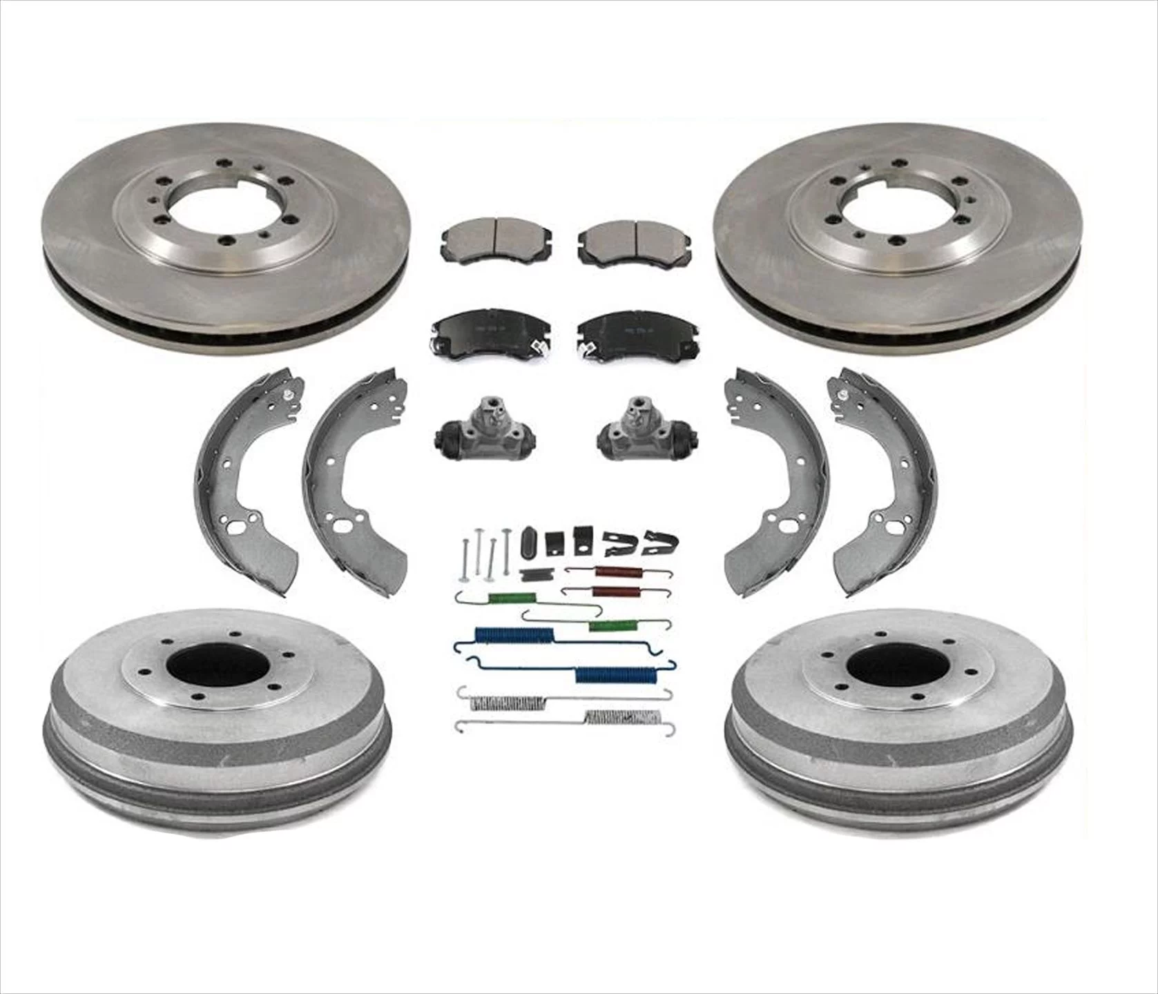 for 98-99 Rodeo Amigo Brake Rotors Drums & Brake Shoes Springs Wheel C 8pc