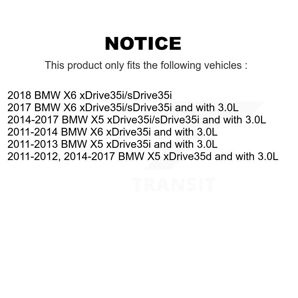 Transit Auto - Front Rear Ceramiced Disc Brake Pads And Wear Sensors Kit For BMW X5 X6 KNW-100047