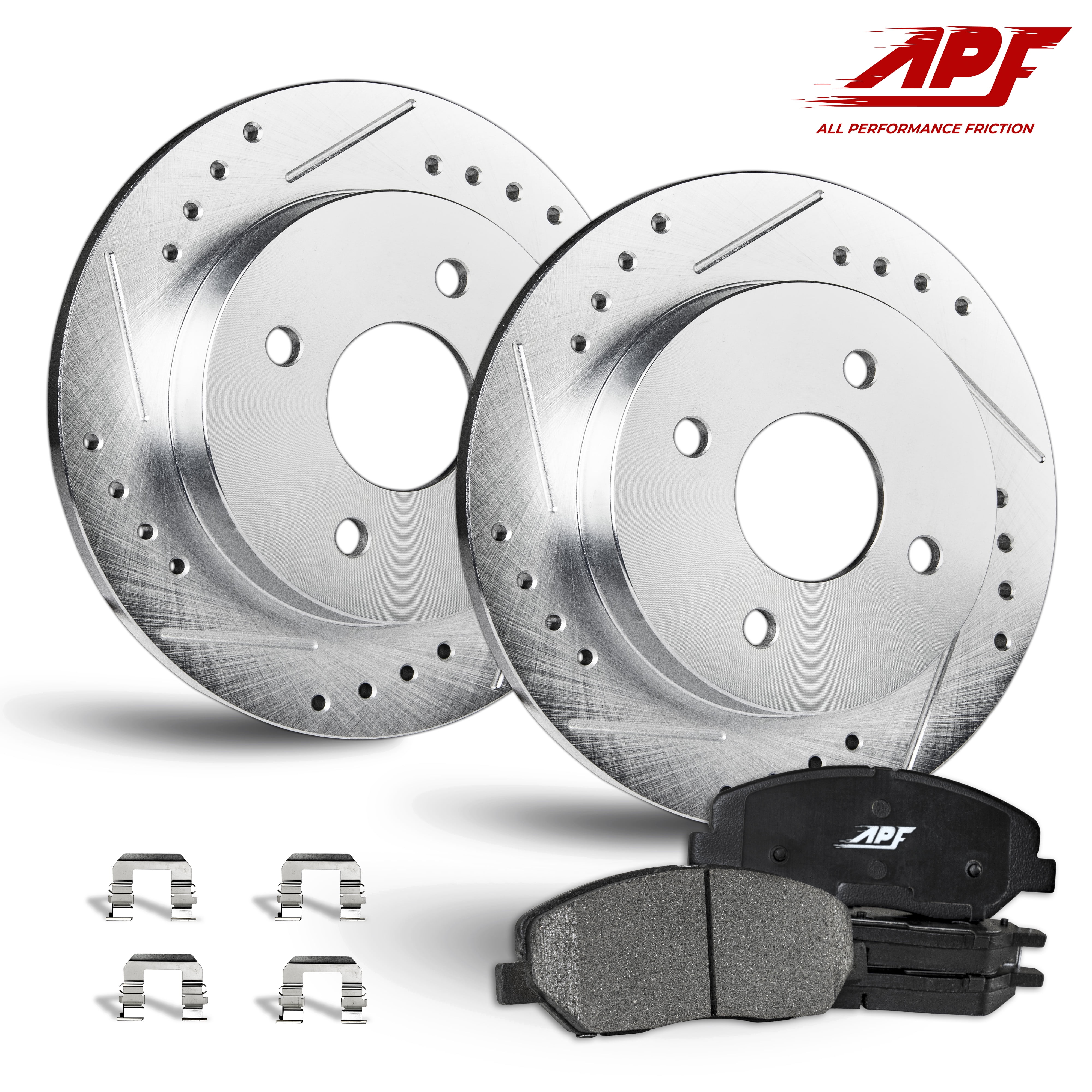 Front Zinc Drill/Slot Brake Rotors + Ceramic Pads for Toyota Corolla 1998-2002