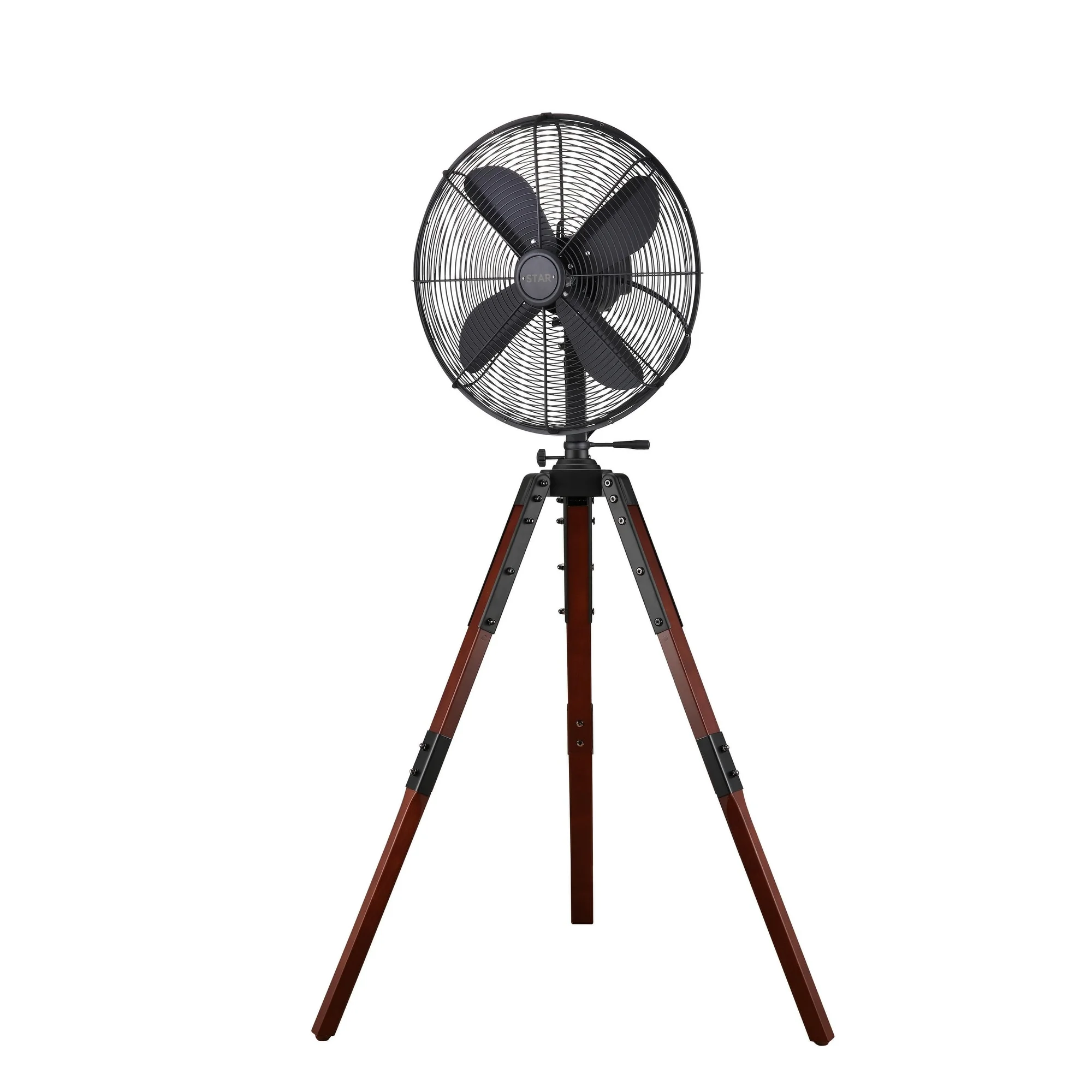 Star Fans Star Tripod 16-inch Stand Fan with Wooden Legs - 16