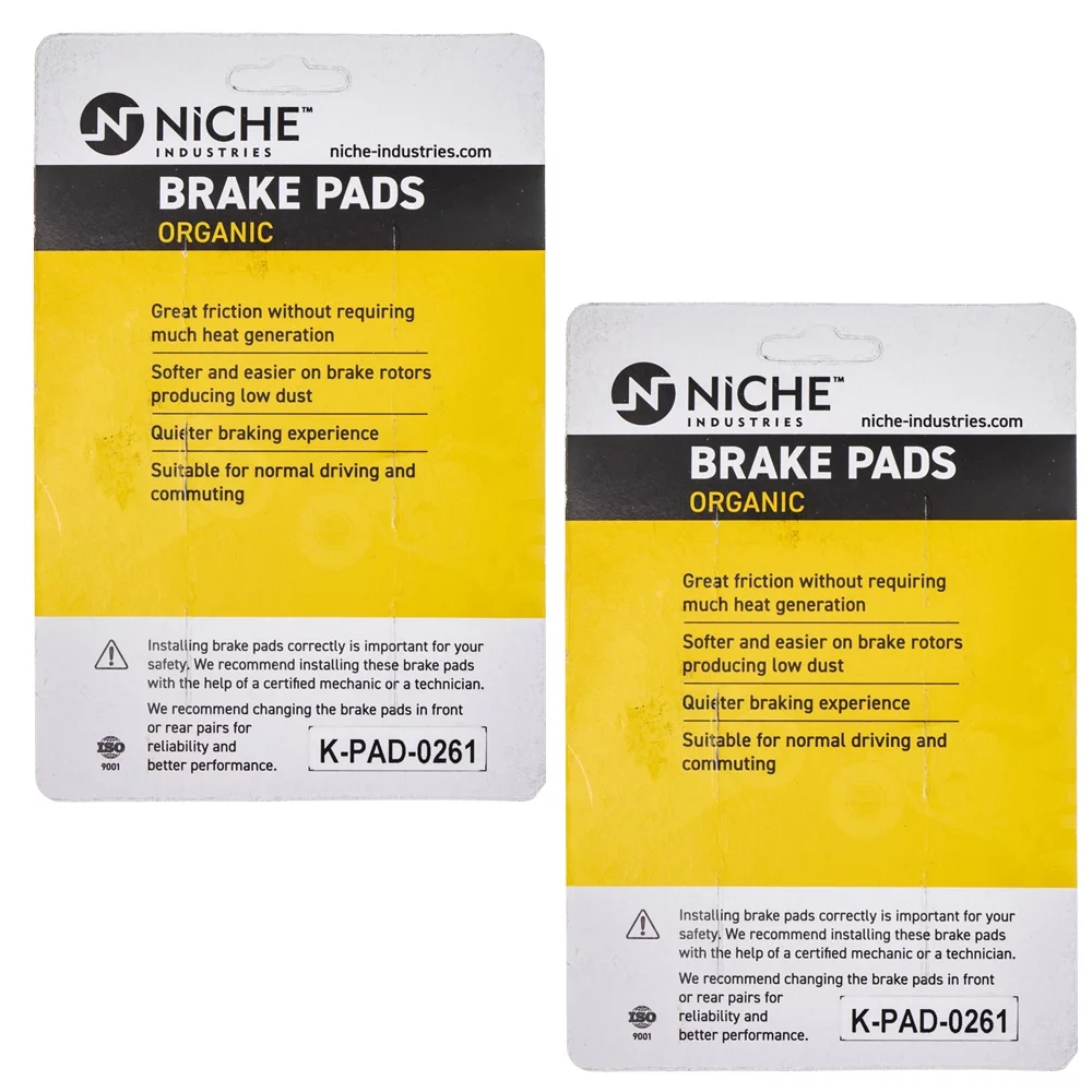Niche Rear Brake Pad Set for Suzuki GSXR750 Organic Motorcycle 2 Pack 519-KPA2483D