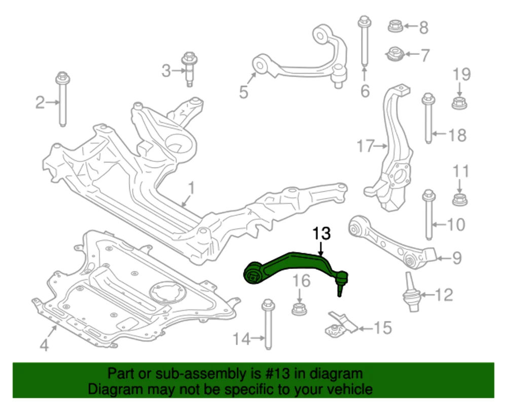 New Genuine BMW Tension Strut With Rubber Mo (2017-2022) OE 31106861166