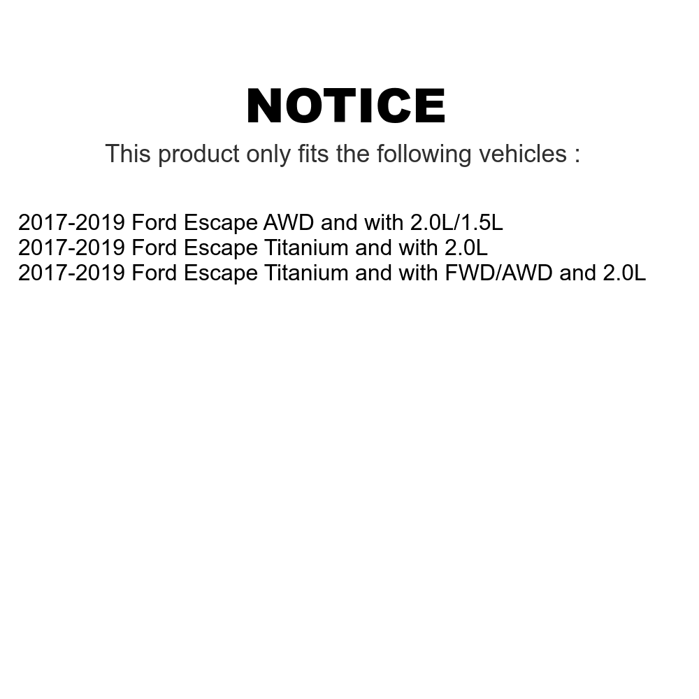 Transit Auto - Front Ceramic Rear Semi-Metallic Pads And Disc Brake Rotors Kit For Ford Escape Lincoln MKC K8A-102730