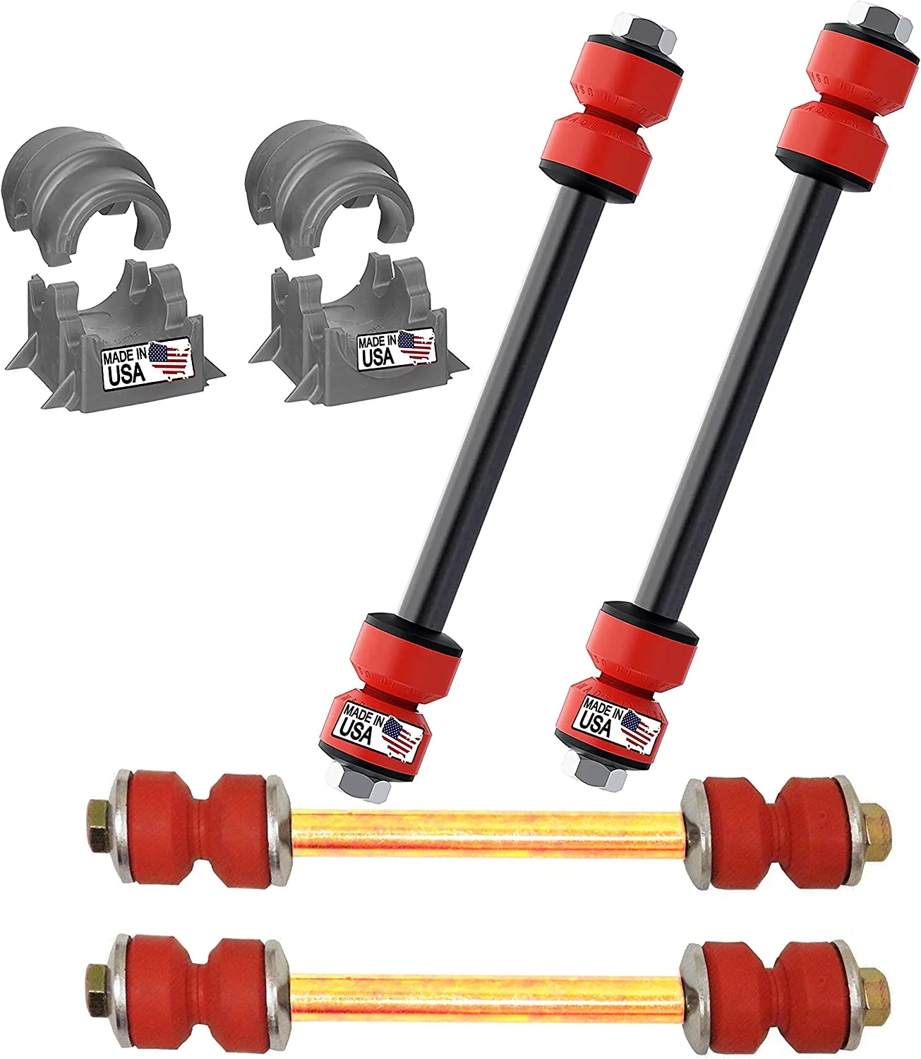 6PC MADE IN USA Front and Rear Sway Bar Links + Front Bushings FOR Ford Explorer Mercury Mountaineer 2006-2010