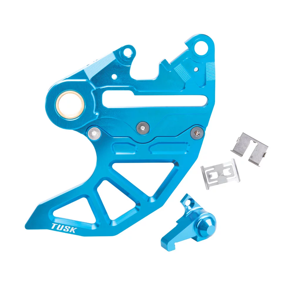 Tusk Rear Brake Caliper Support w/ Brake Disc Guard Blue For Husqvarna FE 250 2018-2019