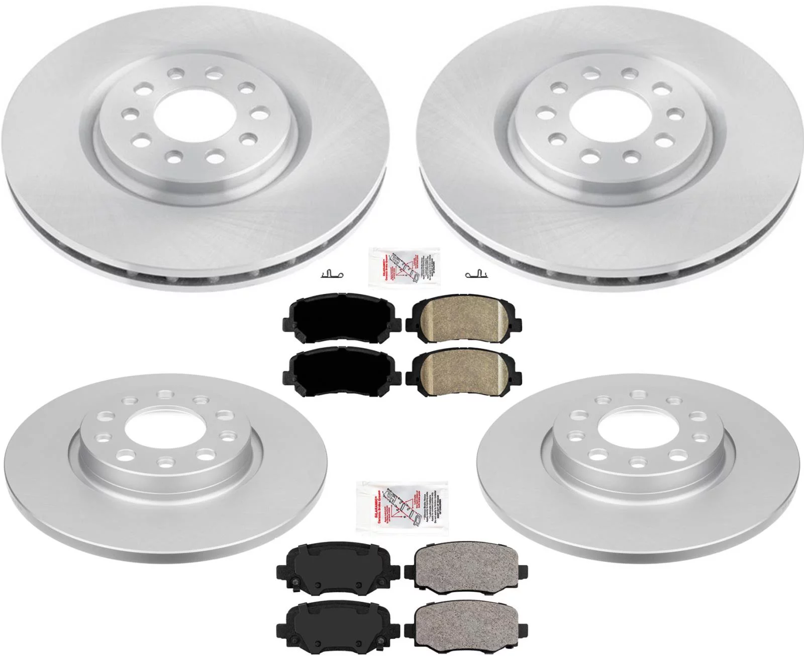 Pads & Coated Rotors For 14-21 Cherokee W/ 278MM /W Front Single Piston Caliper