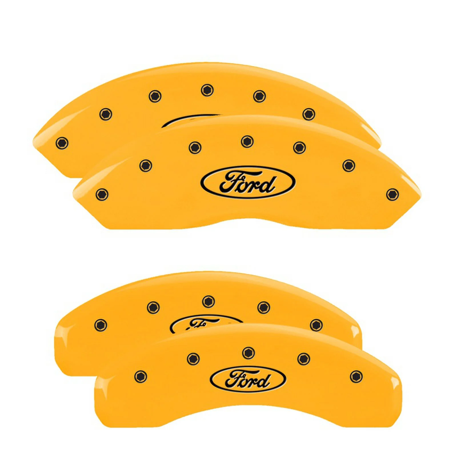 Mgp Caliper Covers 10248Sfrdyl Fits/For Ford Oval Logo Yellow Powder Coat