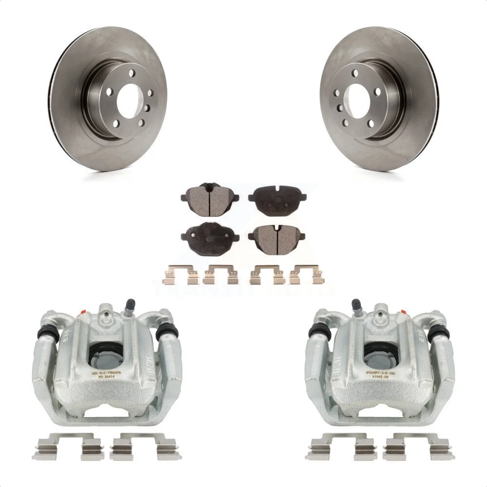 Transit Auto Rear Disc Brake Caliper Rotors And Semi-Metallic Pads Kit For BMW X3 X4 KC8-100523P