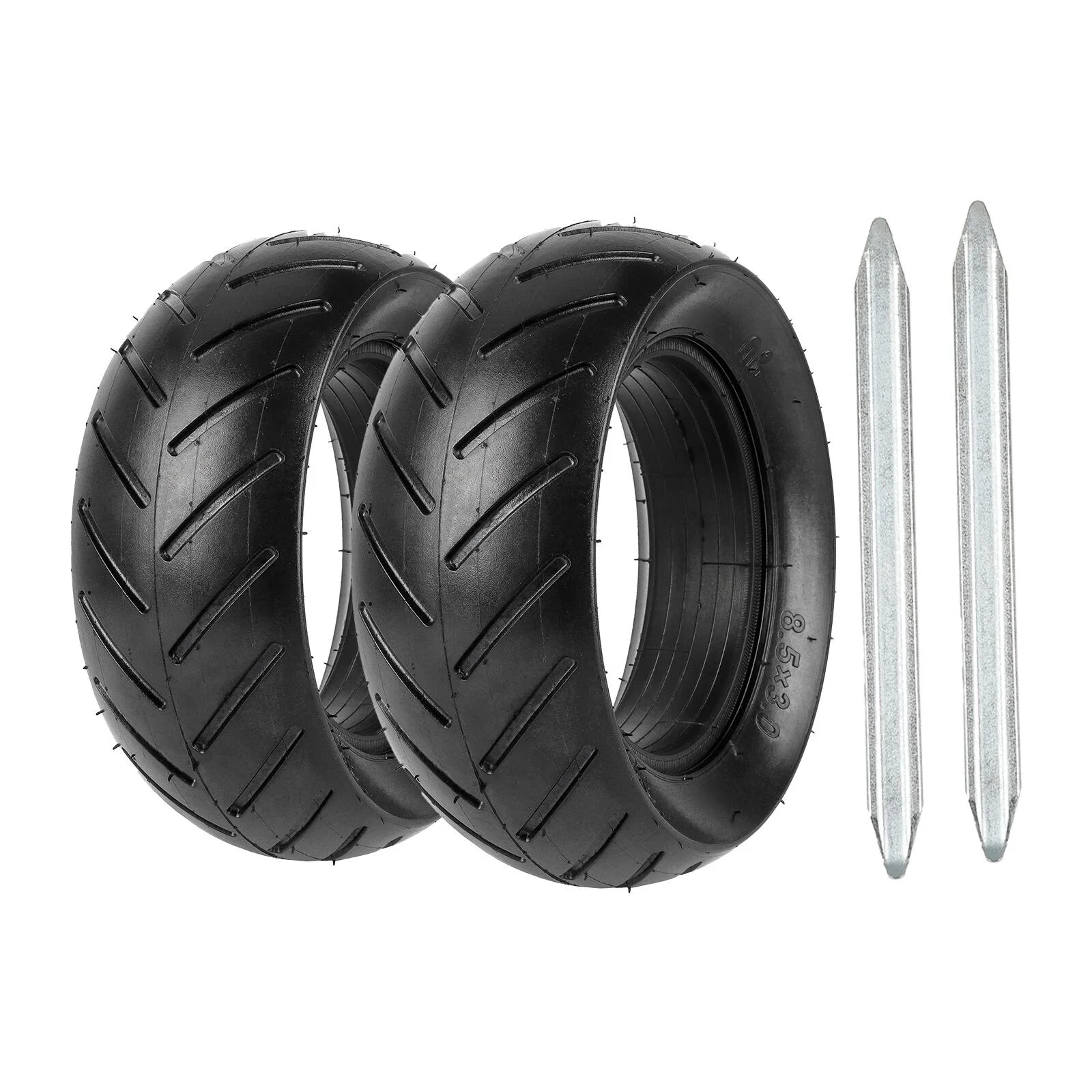 Gecheer Electric Replacement Tire 2pcs 8.5x3.0 Solid Wearproof Rubber Tire