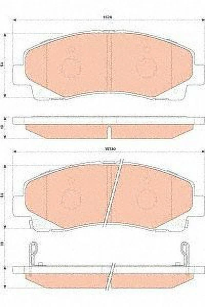 TRW TPC1102 Premium Front Disc Brake Pad Set Fits select: 2006-2011 HONDA RIDGELINE, 2009-2014 ACURA TL
