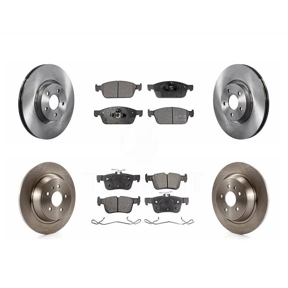Teledu Front and Rear Brake Rotors & Semi-Metalic Pads Kit For Ford 2017-2018 Escape