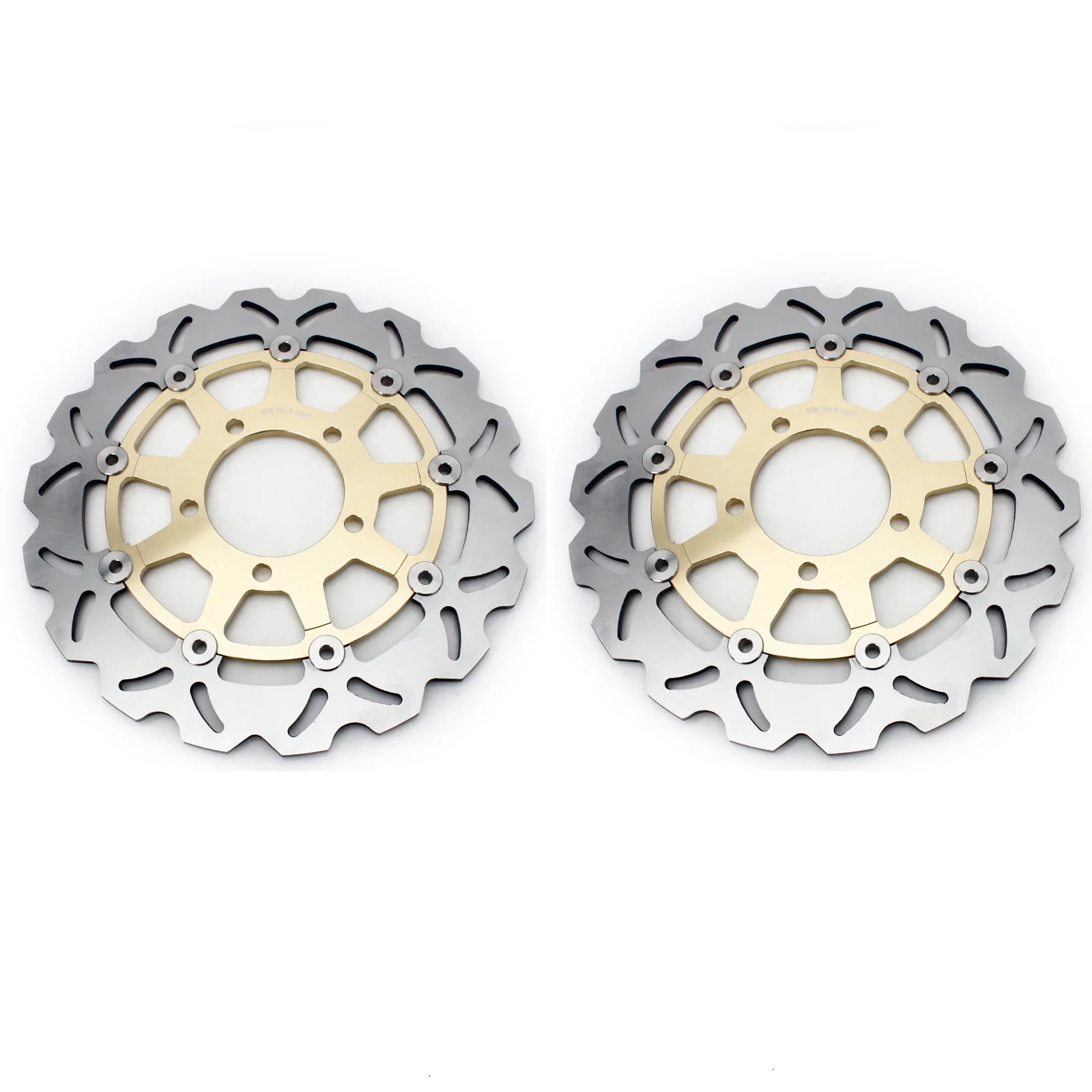 1Pair Front Brake Discs Rotors for KAWASAKI ER-6F ER-6N 2006-2016 Z 1000 2007-2013 Z 1000 ABS 07-13 ZX6R 600 Ninja 07-19