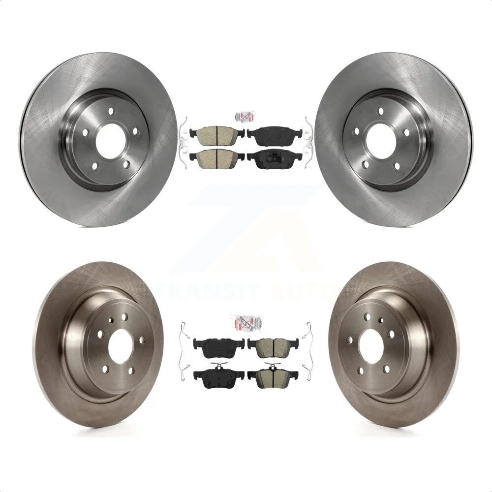 Transit Auto - Front Ceramic Rear Semi-Metallic Pads And Disc Brake Rotors Kit For Ford Escape Lincoln MKC K8A-102730