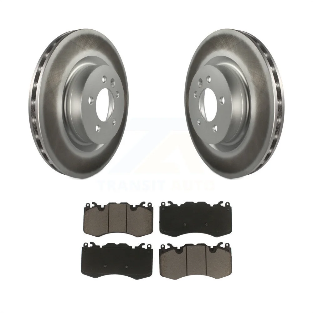 Transit Auto - Front Coated Disc Brake Rotors And Ceramic Pads Kit For 2016 Land Rover Range 3.0L KGC-102464