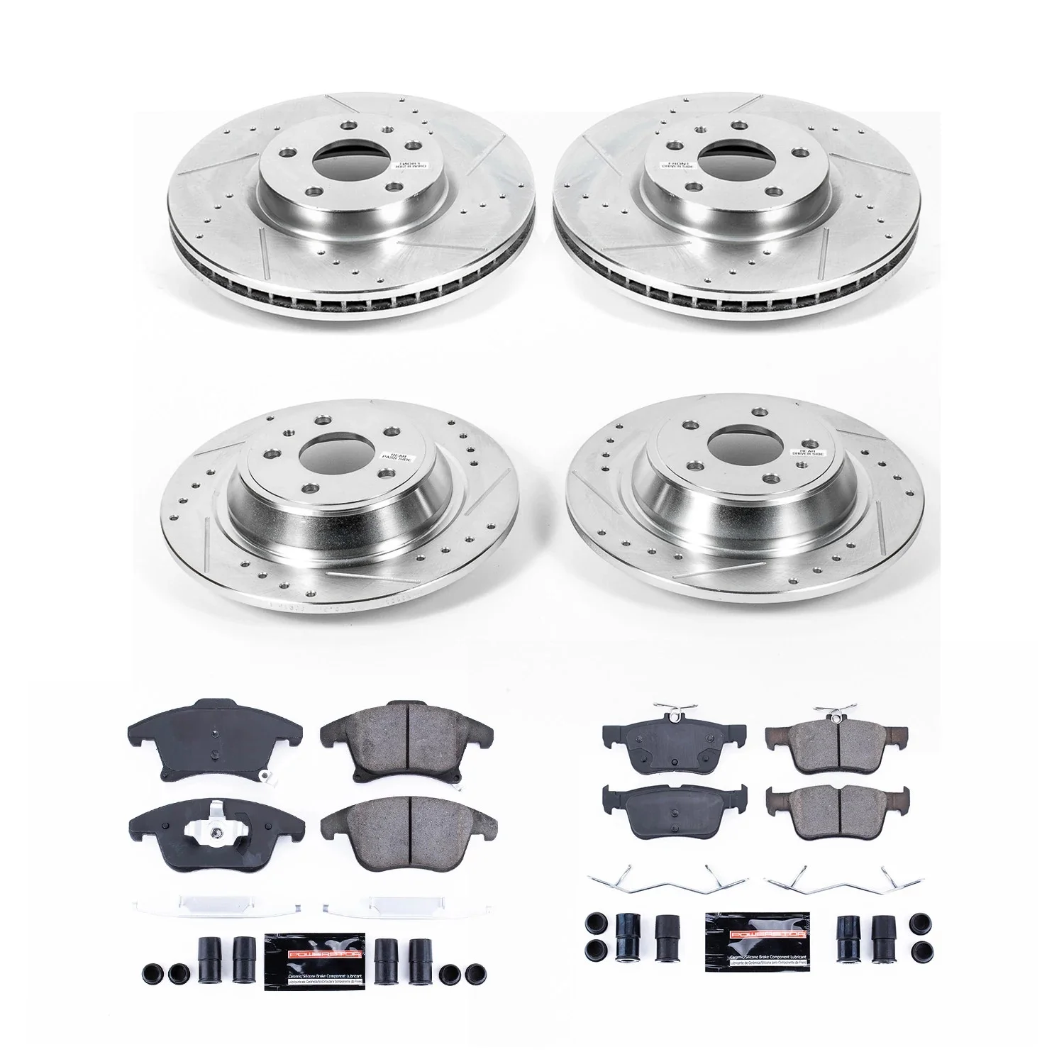 Power Stop CRK6556 Front and Rear Z17 Evolution Geomet® Coated Brake Kit Fits 2016 Ford Fusion
