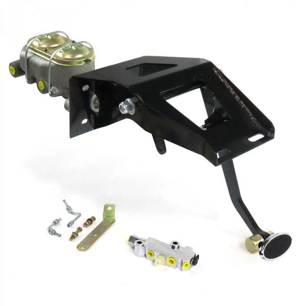 Manual Drum & Drum Brake Pedal Kit with Small Oval Chrome Pad for 1953-1956 Ford Truck