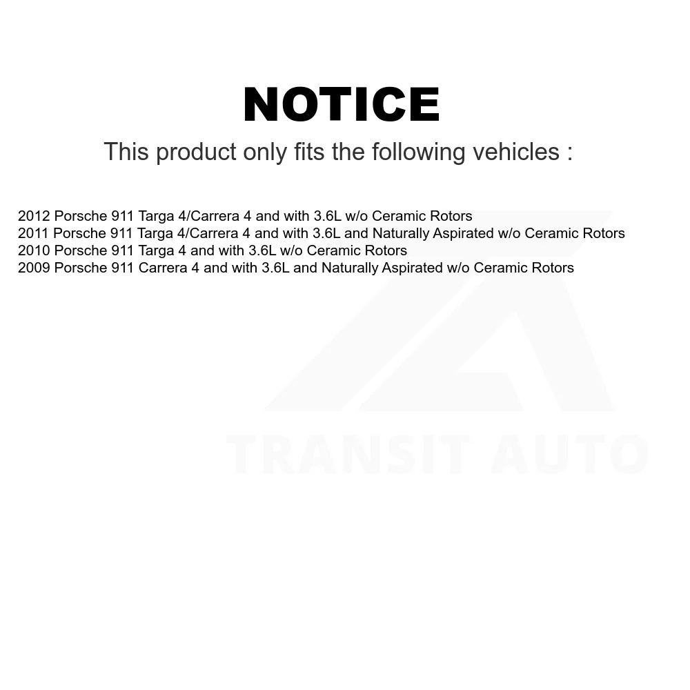 Mpulse Front Rear Disc Brake Pads Wear Sensor (4 Pack) For Porsche 911 w o Ceramic Rotors KSE-100153