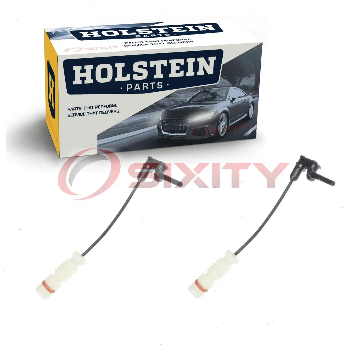 2 pc Holstein Front Disc Brake Pad Wear Sensors compatible with Mercedes-Benz E320 1995-2003