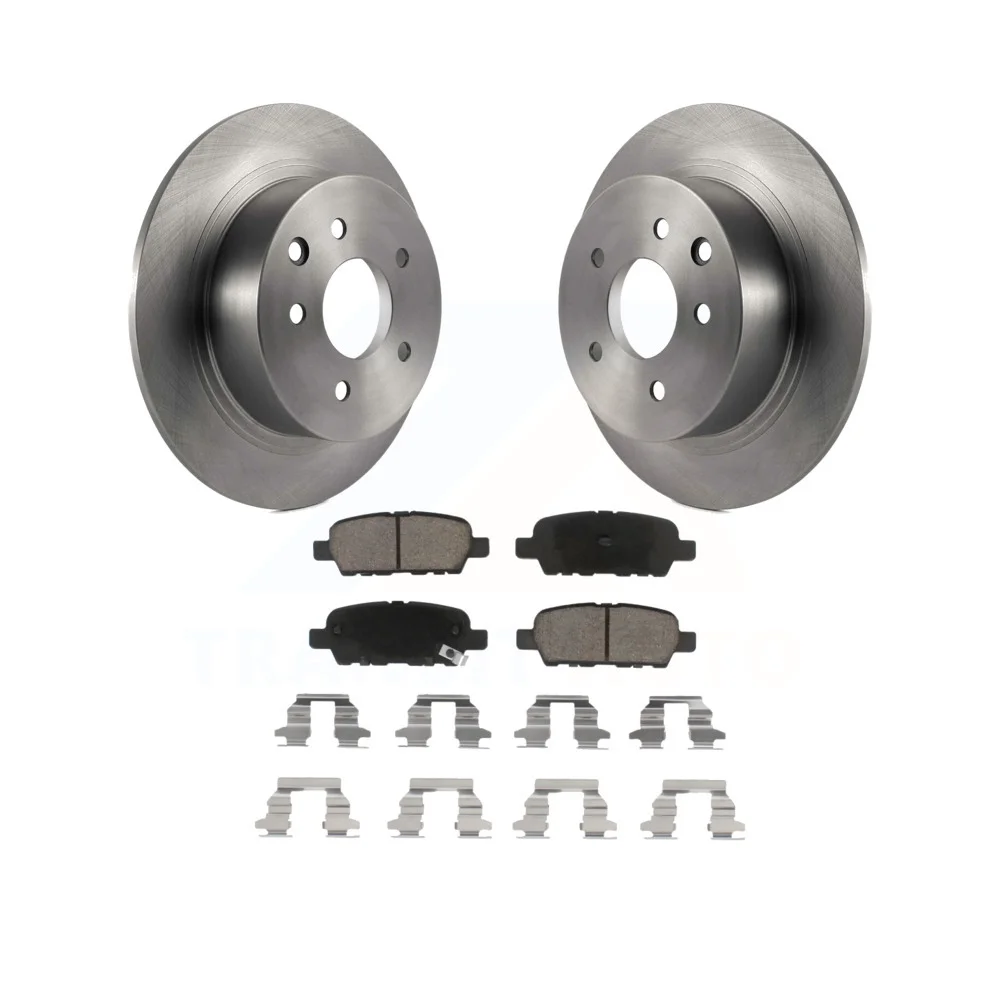 Transit Auto - Rear Disc Brake Rotors And Ceramic Pads Kit For Nissan Altima Sentra Maxima Juke K8C-101695