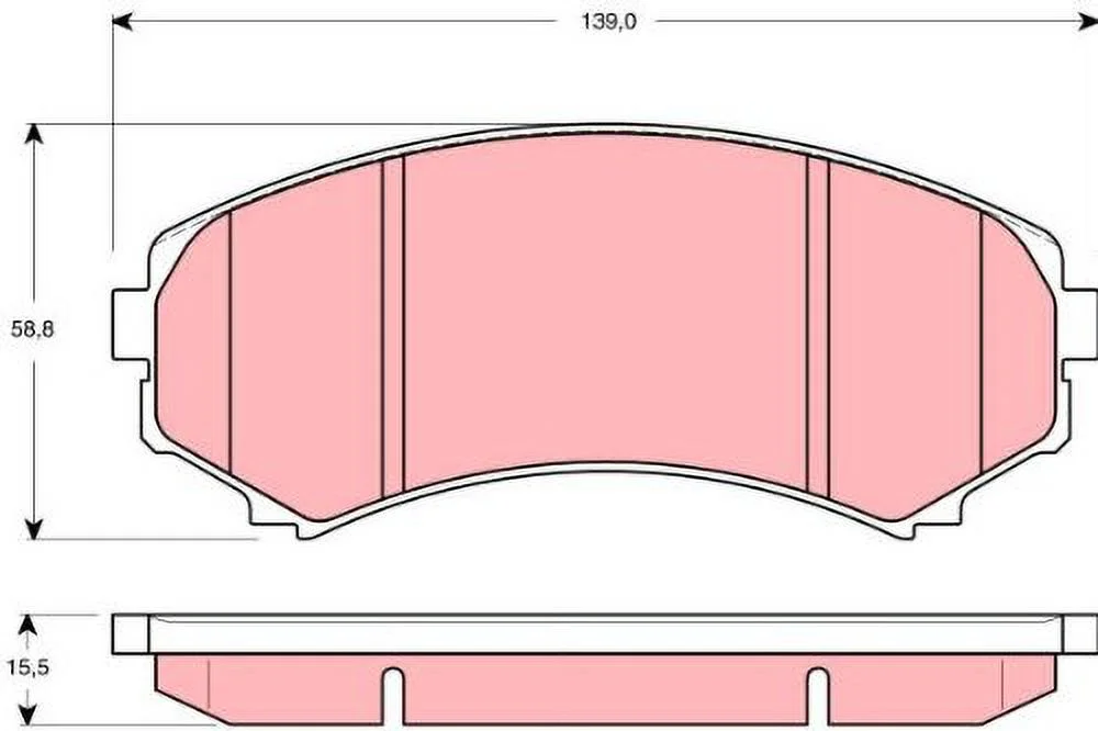 TRW TPC0867 Premium Ceramic Front Disc Brake Pad Set Fits select: 2004-2008,2010-2011 MITSUBISHI ENDEAVOR