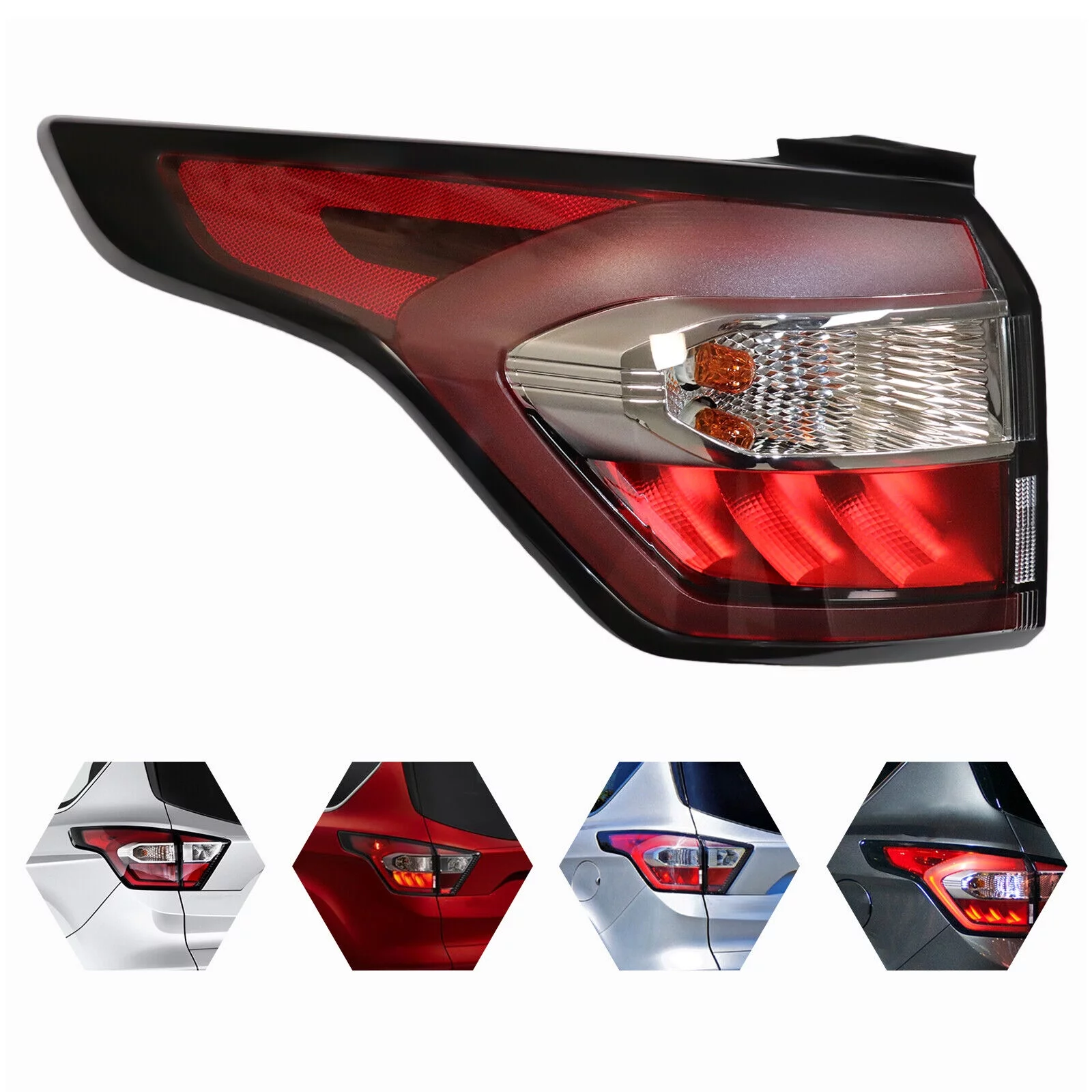 Colorfullrain Left Driver Side Rear Tail Light Brake Lamp For Ford Escape Kuga 2017 2018 2019