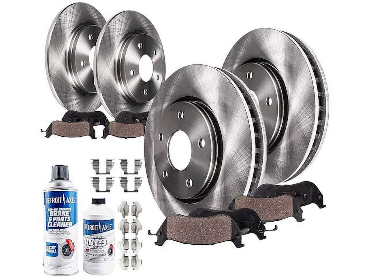 Front and Rear Brake Pad and Rotor Kit - Compatible with 2011 - 2018 Jeep Grand Cherokee 2012 2013 2014 2015 2016 2017