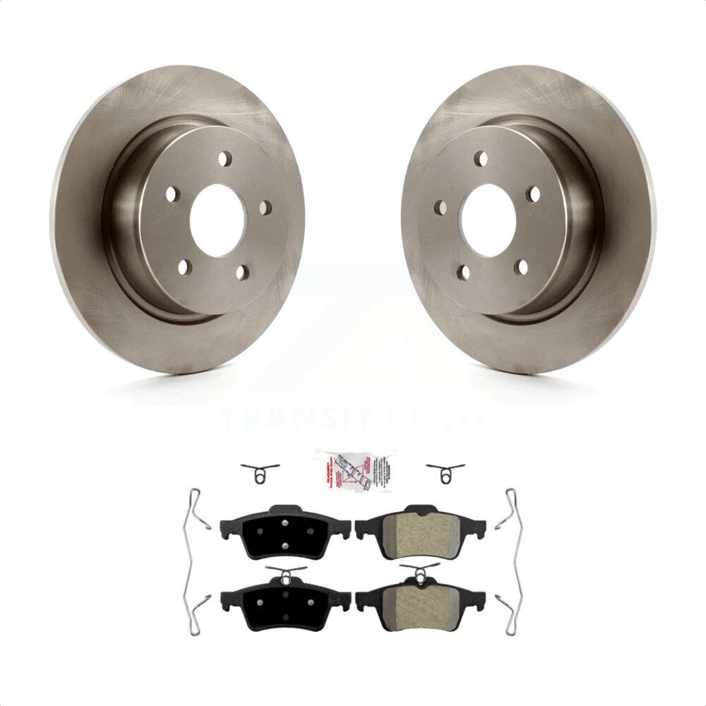 Transit Auto - Rear Disc Brake Rotors And Semi-Metallic Pads Kit For Ford Escape Connect C-Max K8A-100632