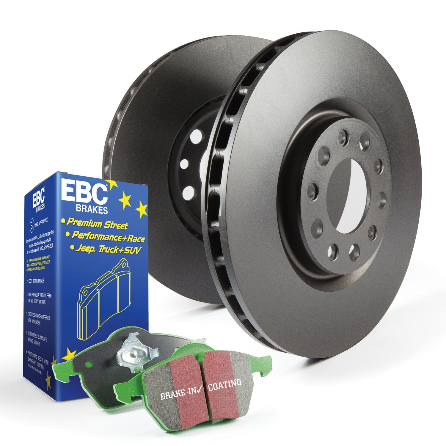 EBC Brakes S11KR1108 S11 Kits Greenstuff 2000 and RK Rotors Fits A8 Quattro