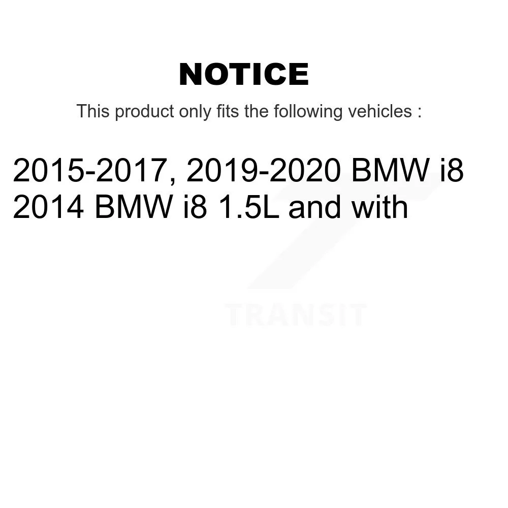 Transit Auto - Rear Ceramic Disc Brake Pads And Wear Sensors Kit For BMW i8 KTW-101355
