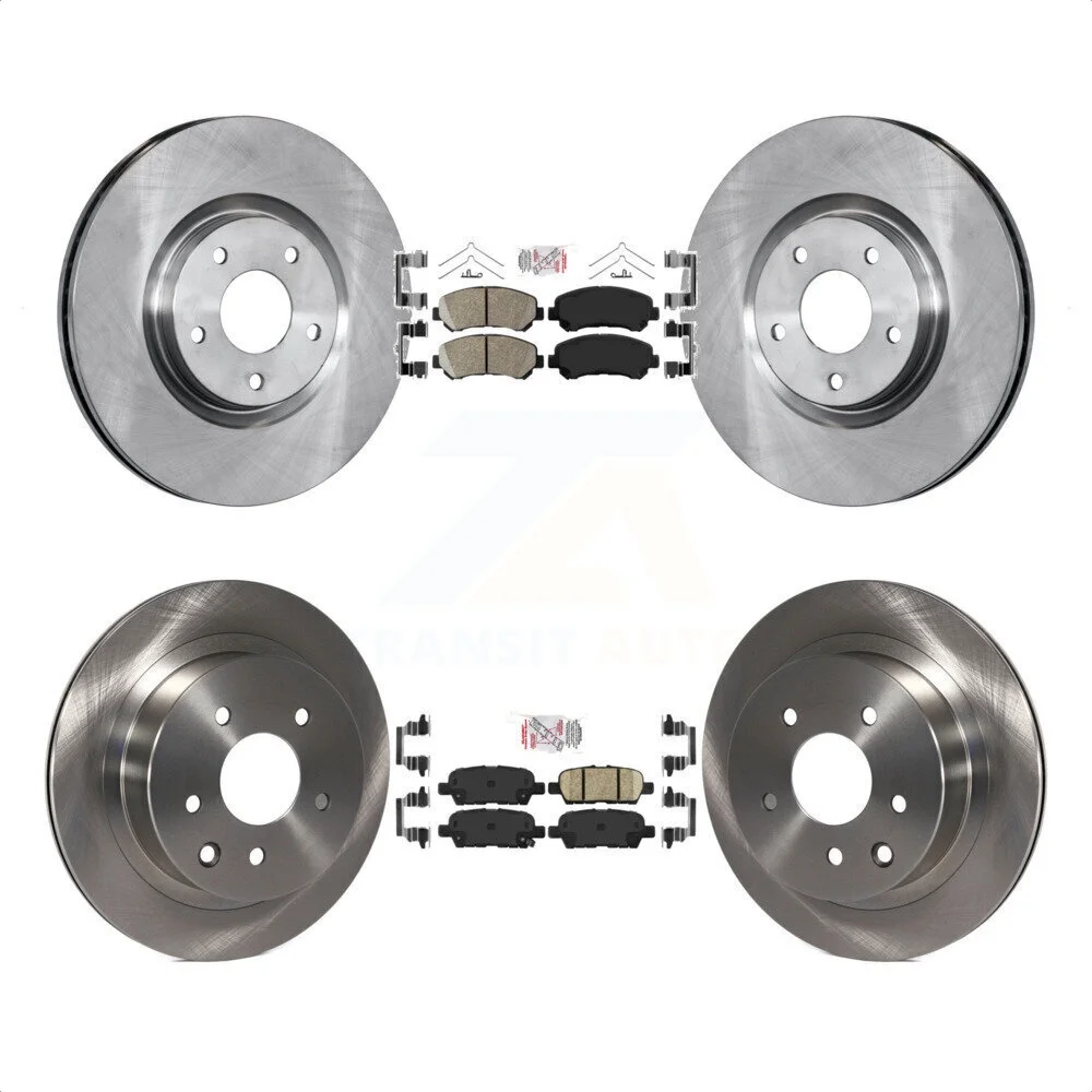 Transit Auto - Front Rear Ceramic Pads And Disc Brake Rotors Kit For 2014-2017 Nissan Juke Nismo RS K8A-106574