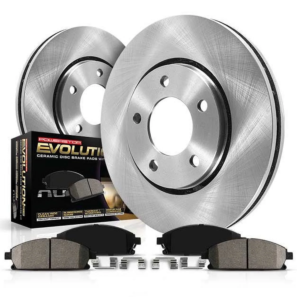 Power Stop Rear Stock Replacement Brake Pad and Rotor Kit KOE5906 Fits 2012 Kia Sedona