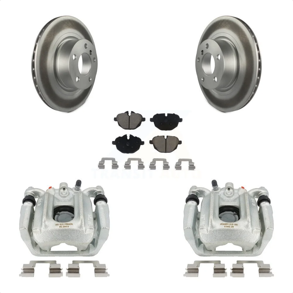Transit Auto Rear Disc Brake Caliper Coated Rotors And Ceramic Pads Kit For BMW X3 X4 KCG-100314C