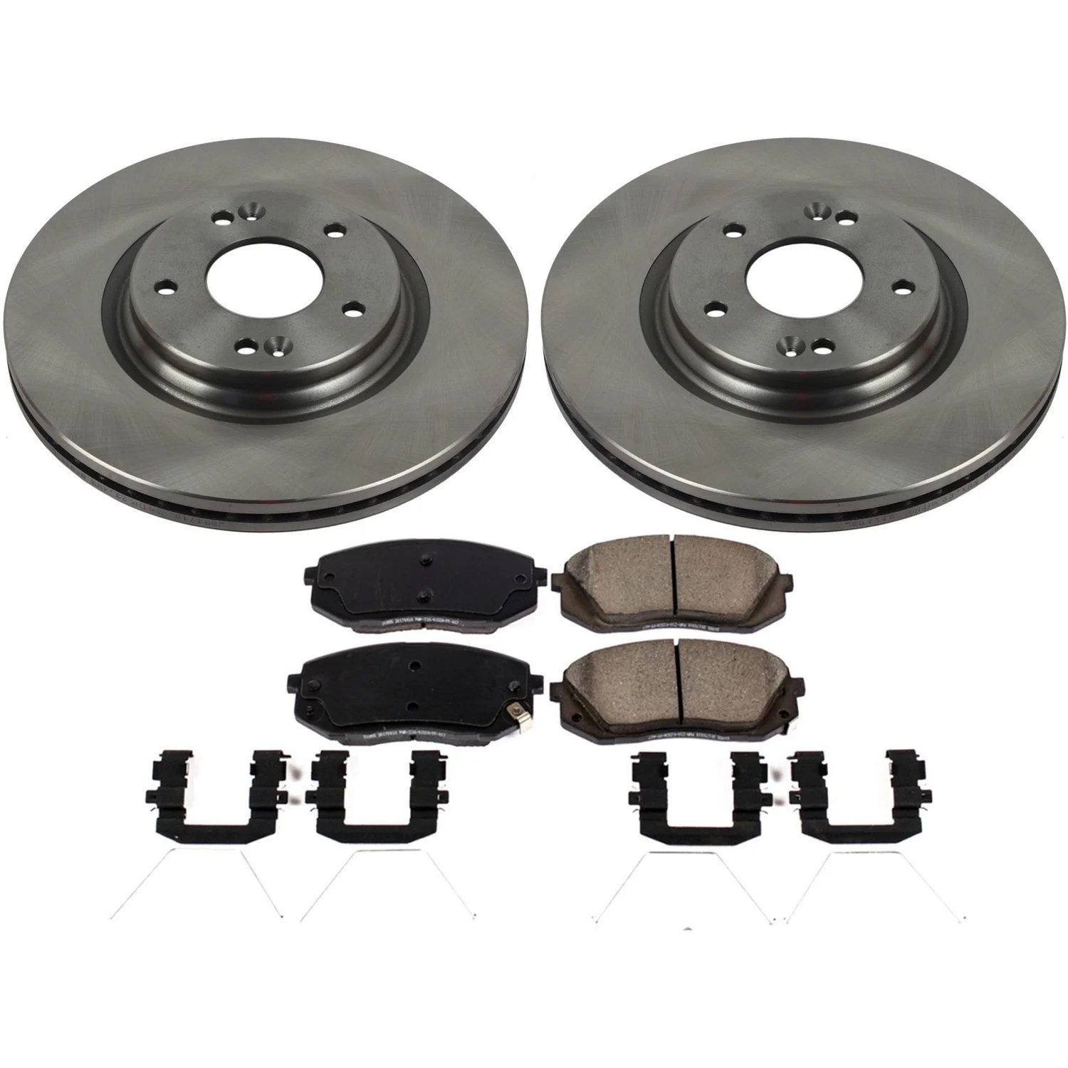 Power Stop Front Stock Replacement Brake Pad and Rotor Kit KOE8011 Fits 2018 Kia Soul